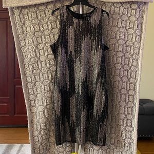 Forever 21+ black and gold dress, NWT